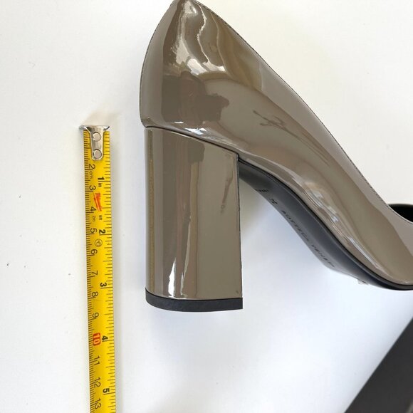 Bottega Veneta 430391 Patent Leather Cherbourg Pumps, Black, Tan or Gray - Picture 13 of 13